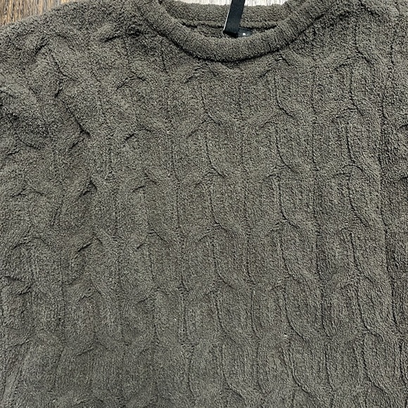 Crop gray/olive soft sweater - Picture 2 of 3